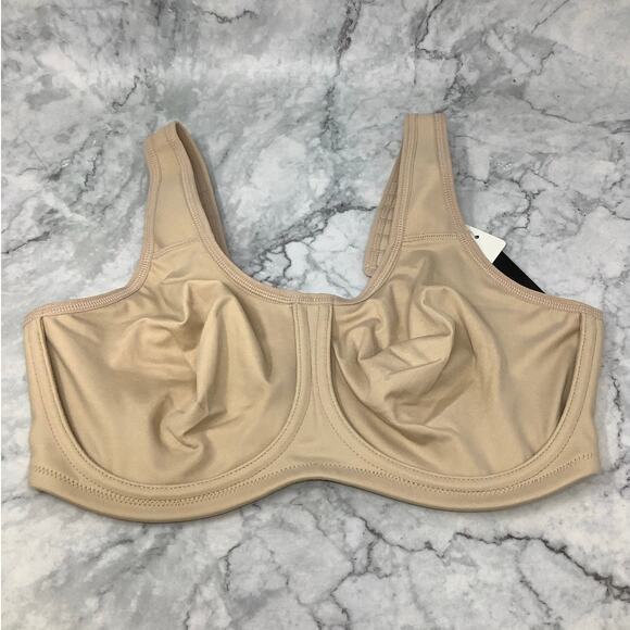 Wacoal Size 38DD Sand Simone Sport Underwire Bra Full Coverage Workout K2-4 - Picture 3 of 11